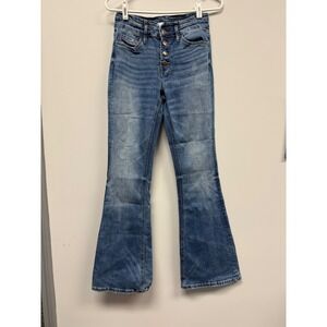Vervet Los Angeles High Rise Flare Jeans Medium Wash Button Fly VT702 Size 27
